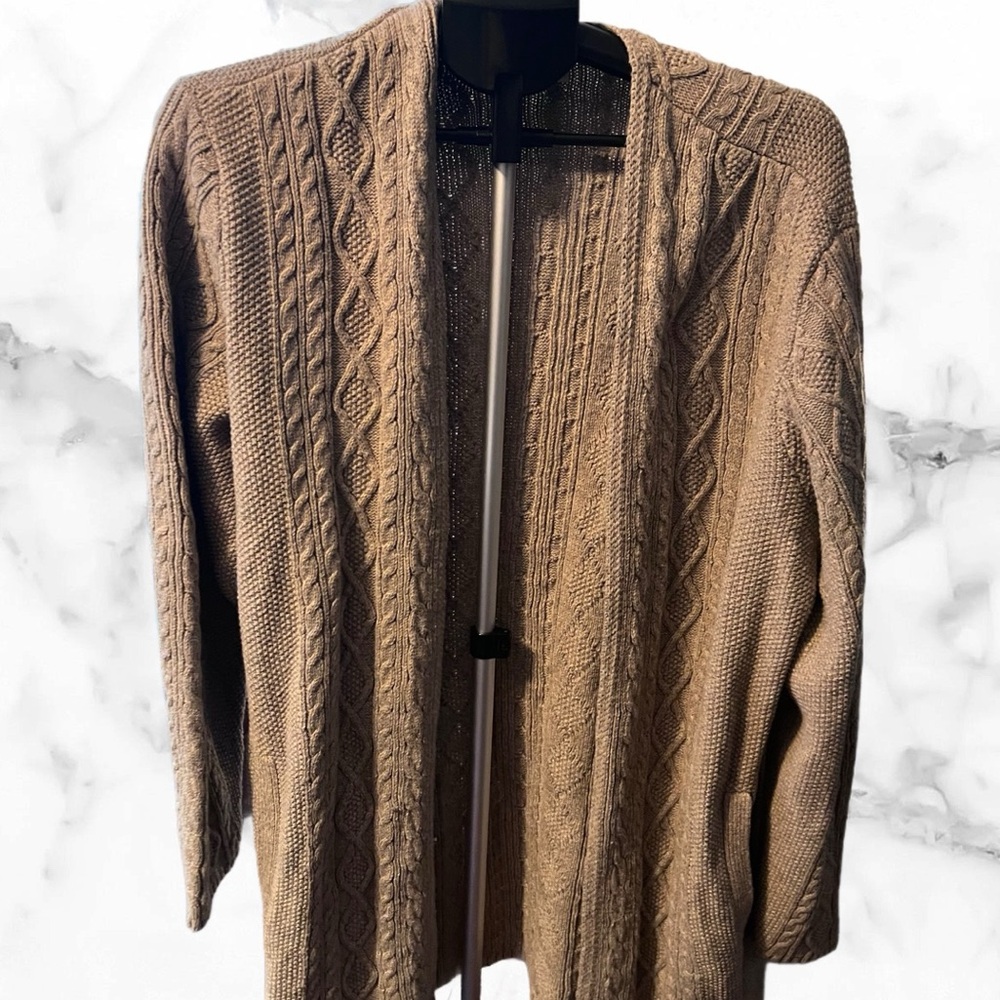 J Jill Cable Knit Cardigan Sweater